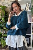 Hygge Boucle Slouch Knit Teal /23=